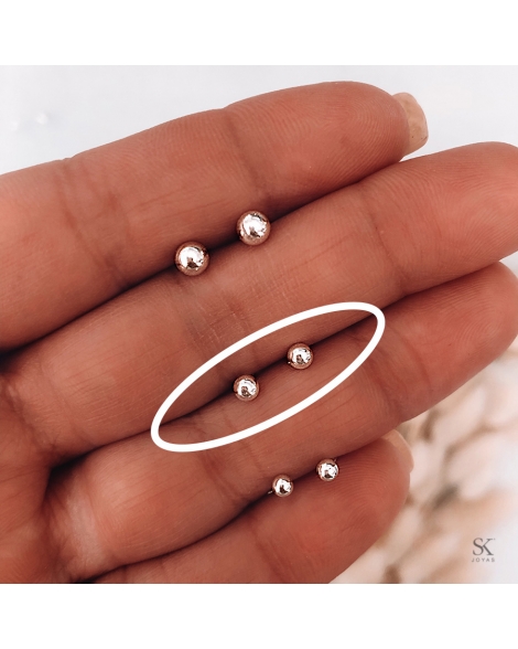 ( PA4011 ) Aros Bolita de Plata 3MM