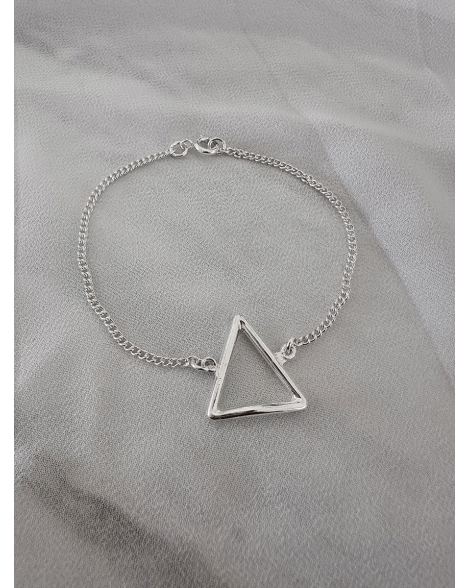 ( PEB33 ) Pulsera con Triangulo Acero Blanco