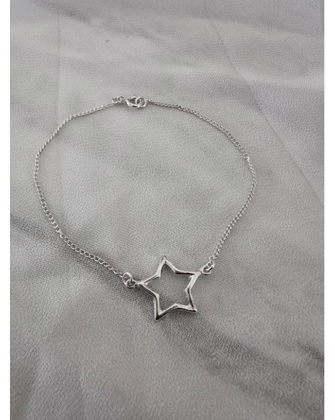 ( PEB34 ) Pulsera con Estrella Acero Blanco