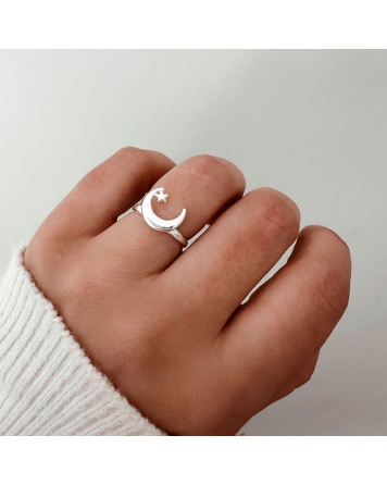 ( PN1118 ) Anillo Luna P.925